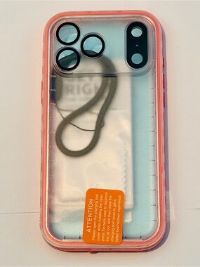 SPORTLINK for iPhone 17 Pro Max Waterproof Case, Pink
